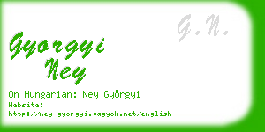 gyorgyi ney business card